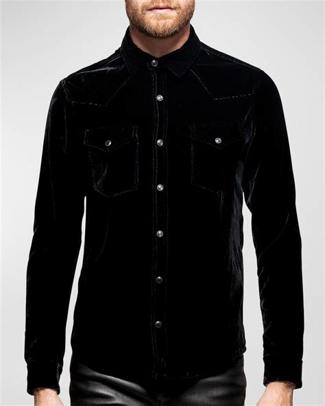 jonghyun velvet western shirt ysl